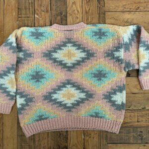 VTG 90's Pastel Wool Blend H&M Hennes & Mauritz Sweater, Sz: Small. #12